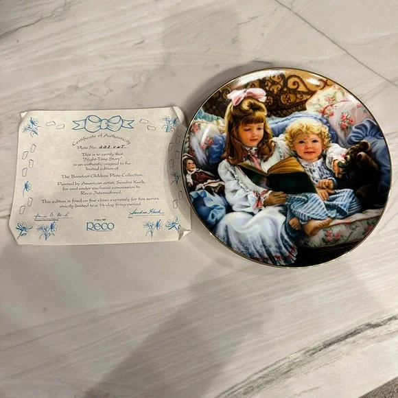 Night-Time Story by Sandra Kuck Vintage Collectors Plate 575 - Picture 4 of 7